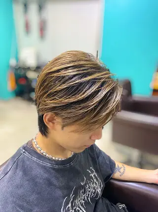 カラー メンズ レイヤーカット ショート/宮本洋介のヘアスタイル