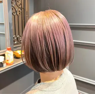 ショート カラー ヘアアレンジ 李奈🌼レイヤー/ 透明感カラーブリーチのヘアスタイル