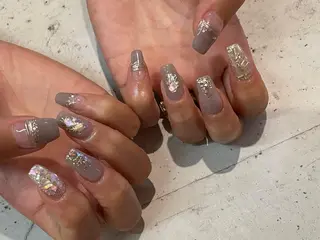 ネイル 韓国/ワンホン/長さ 出しつけ放題🎀のネイルデザイン