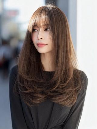ロング 絶対綺麗な暖色カラー 🎯あります✨増渕✨のヘアスタイル
