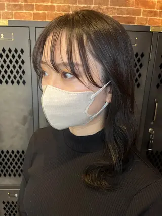 ロング カラー パーマ ヘアアレンジ メンズ キッズ ネイル マツエク・マツパ アイブロウ 久木原 ゆりのヘアスタイル