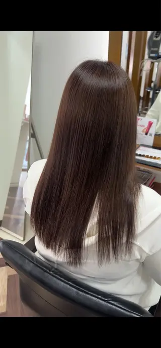 セミロング 髪質改善/マツパ 垢抜け透明カラー衣笠のヘアスタイル