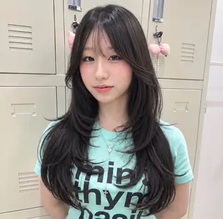 ロング 韓国Layer🩰 暖色・透明感♡ノアのヘアスタイル