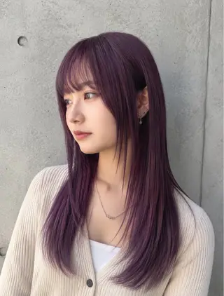 セミロング カラー 似合わせ×ケア 質感🫧シオンのヘアスタイル