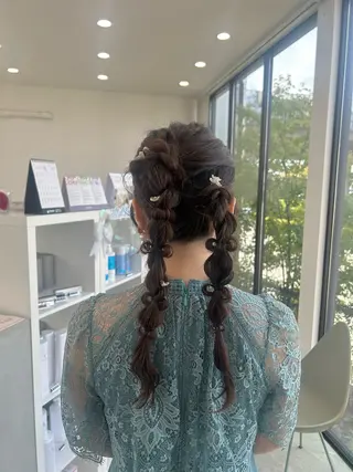 ロング ヘアアレンジ suehiro yunaのヘアスタイル