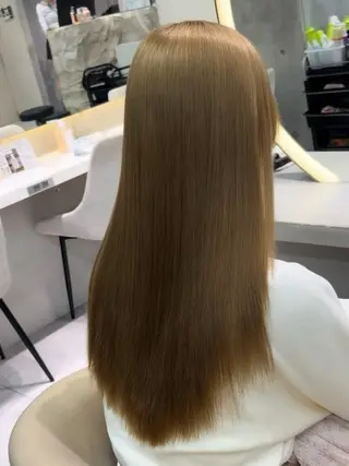ロング 福岡縮毛矯正✨️ ストレート 向井和輝のヘアスタイル