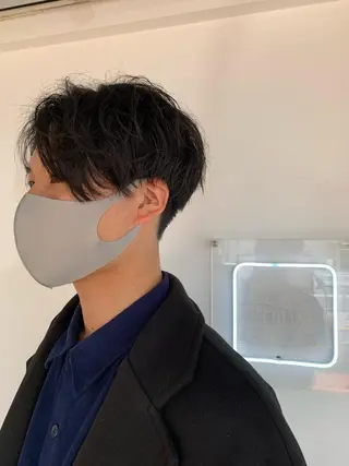ショート パーマ 中村 靖彬のヘアスタイル