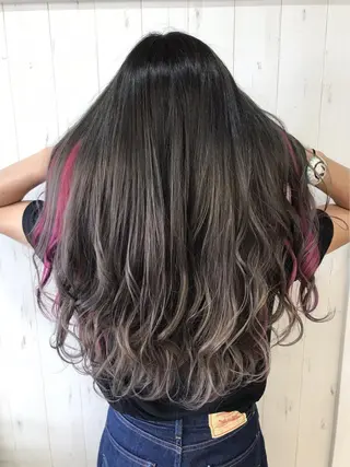 ロング カラー パーマ ヘアアレンジ キッズ ネイル マツエク・マツパ M字・前髪割れ 改善メンズ特化/栢沼のヘアスタイル