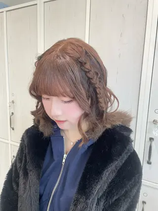 ショート momo/ハイトーン /透明感カラー🎀のヘアスタイル