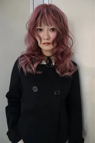 セミロング カラー ヘアアレンジ minto/ パーマモデル募集中のヘアスタイル
