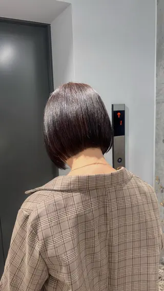 ショート カラー りお/艶カラ ー/レイヤーカットのヘアスタイル