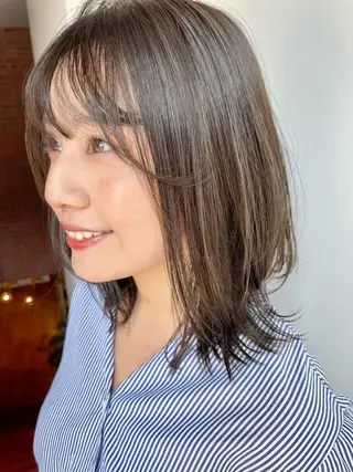 ミディアム 🌼似合わせカット 🌼おぎの みき🌼のヘアスタイル
