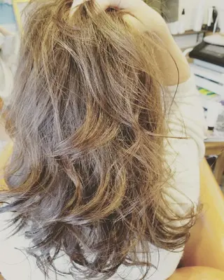 カラー セミロング spa hair ark 富井直美のヘアスタイル
