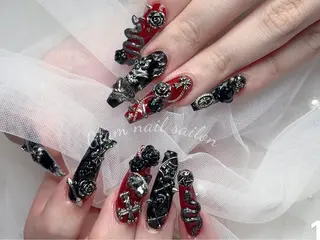 ネイル エツメ💅 長さ出し🎀デザインのネイルデザイン