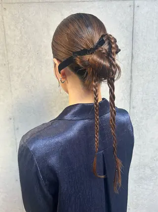 ロング ヘアアレンジ 勝野 麻美のヘアスタイル