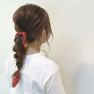セミロング ヘアアレンジ IORI #韓国ヘア#髪質改善のヘアスタイル