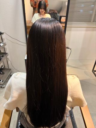 ロング カラー 栄/透明感カラー/ 暖色カラー/髪質改善のヘアスタイル