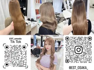 ロング ヘアアレンジ カラー メンズ 外れにくいエク💚 EST梅田TAKIのヘアスタイル