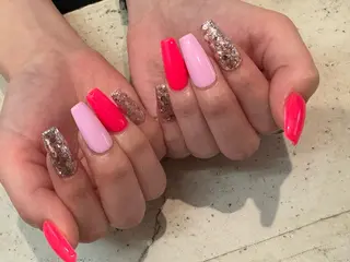 ネイル 韓国/ワンホン/長さ 出しつけ放題🎀のネイルデザイン