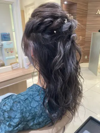 ロング ヘアアレンジ 韓国ヘアメイク🎀/ 縮毛矯正✨山本媛香のヘアスタイル