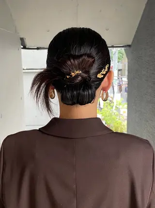 ヘアアレンジ ミルクティーベージュ ブリーチ🖤サヤカのヘアスタイル