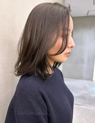 ミディアム カラー 〇21時〜カット専門 河野　恭太のヘアスタイル