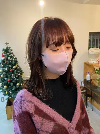 ミディアム カラー ムナカタ アカリのヘアスタイル