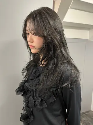 ロング 🐈三毛猫ローライト ・mixカラー🐈のヘアスタイル