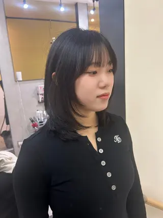 ミディアム hubhair レイヤー/透明感のヘアスタイル