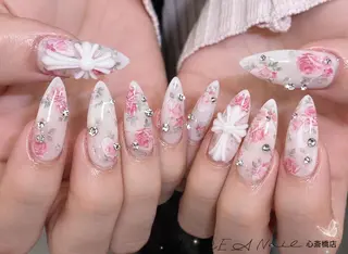 ネイル H-nail ロング/3D/Y2Kのネイルデザイン