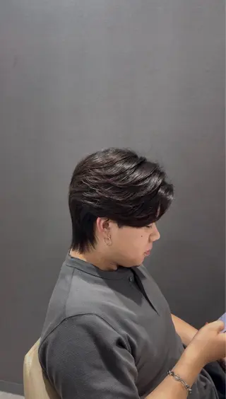 メンズ 曲がる縮毛矯正 ／阪急箕面駅のヘアスタイル