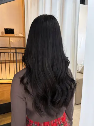 ロング カラー パーマ ヘアアレンジ 中顔面短縮カット🪽 レイヤー🥀コウヘイのヘアスタイル