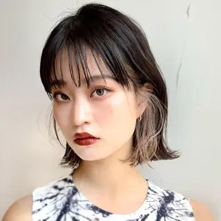 ミディアム カラー レイヤー専門家 ダブルカラー修のヘアスタイル