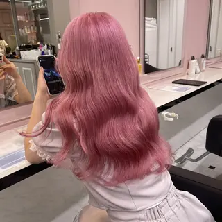 ロング カラー ヘアアレンジ ピンク・ベージュ🩰 カラー🫧とらのヘアスタイル