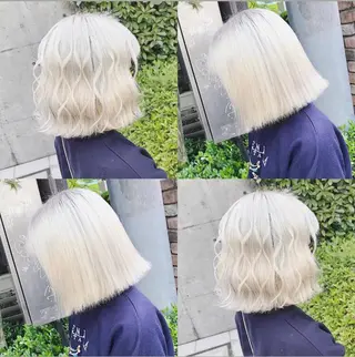 ミディアム カラー メンズ 🤍ムラ修正ブリーチ 🤍原宿/YUUのヘアスタイル