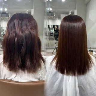 ミディアム カラー 髪の年齢悩み解消/ 白髪と癖毛 松本雄光のヘアスタイル