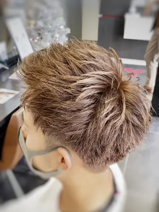 カラー メンズ 透明感カラー/ブリー チ✨駒場　笙のヘアスタイル