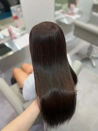 カラー amane໒꒱うる艶 ブリーチ透明感カラーのヘアスタイル