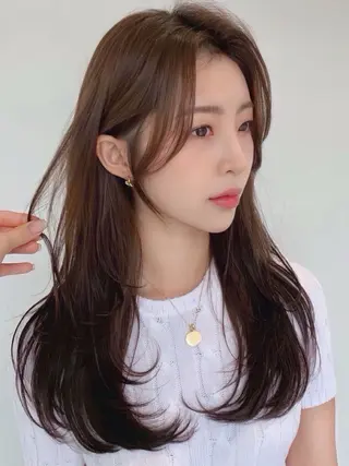 ロング カラー 巻ける縮毛矯正 Sachi🐰のヘアスタイル