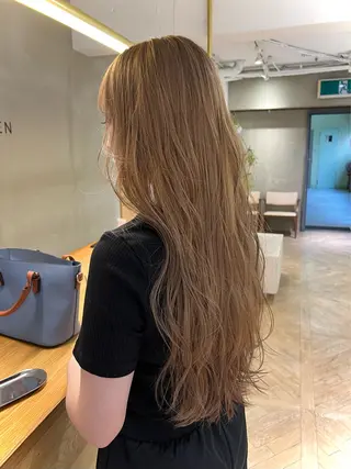 ロング 似合わせレイヤー ＆縮毛矯正のヘアスタイル