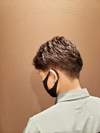 ショート メンズ パーマ ヘアアレンジ barber shopのヘアスタイル