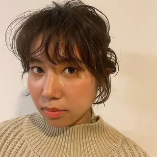 ミディアム ヘアアレンジ SUNC/🤎 オオクマ　カナエ🤎のヘアスタイル