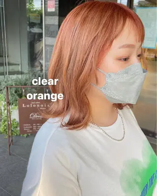 ミディアム カラー ハイトーンカラー♡ yuのヘアスタイル