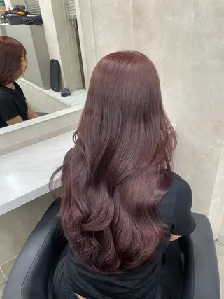 セミロング カラー 抜け感レイヤー︴ ニュアンスカラーのヘアスタイル