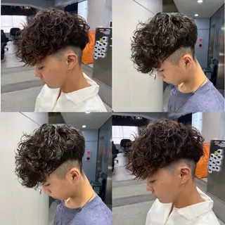 ショート パーマ ヘアアレンジ メンズ 🔥ニュアンス フェザー小林海斗🔥のヘアスタイル