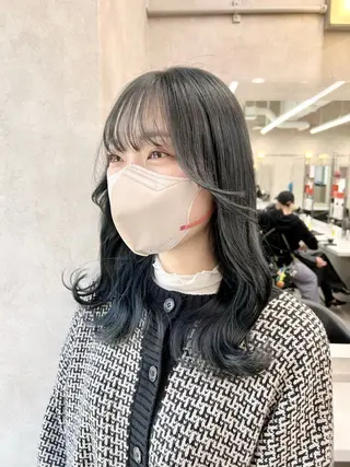 ロング カラー パーマ ヘアアレンジ メンズ 上品＆韓国風 🥀海心🥀のヘアスタイル