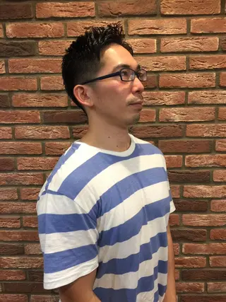 ショート パーマ 赤坂barber 古澤慶一郎【モテ髪】のヘアスタイル