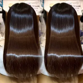 ロング 髪質改善/縮毛矯正/ レイヤーカットななこのヘアスタイル