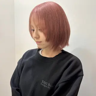 ショート カラー ブリーチ×似合わせハ イトーン🍎ののかのヘアスタイル