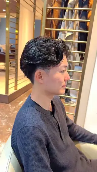 メンズ オリーブベージュ/ 上田優希　/透明感カのヘアスタイル
